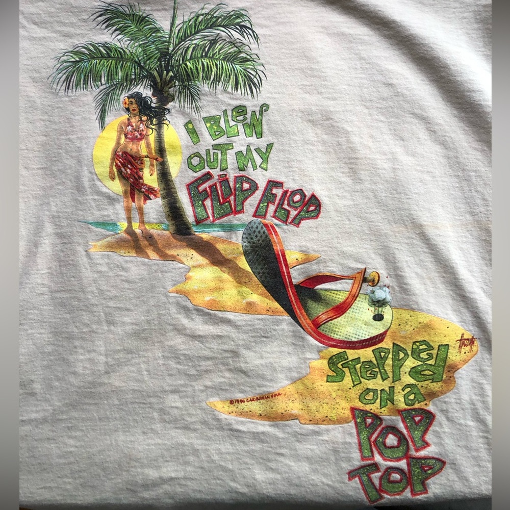 Vintage Margaritaville Caribbean Sun Tee - Picture 3 of 7